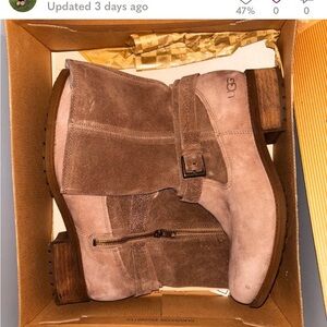 UGG Taupe Suede Mid-Calf Boots